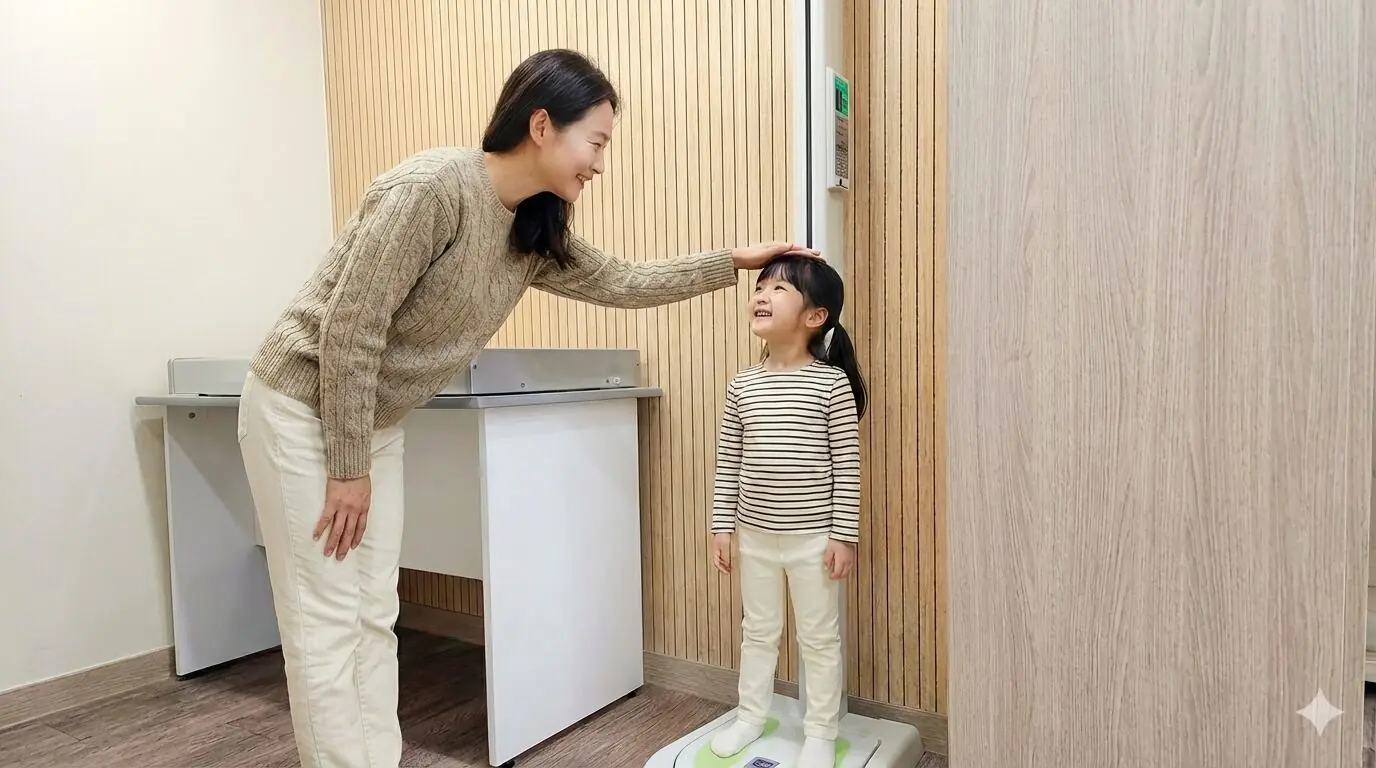 소아 성장 클리닉 진료 장면